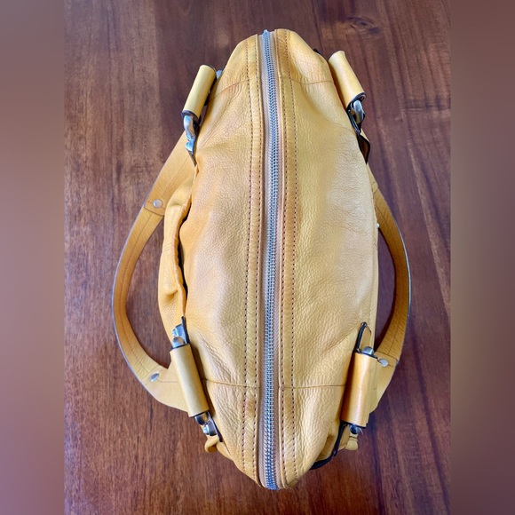 B. Makowsky Mustard Yellow Handbag, Very Good Used Condition - Picture 6 of 12
